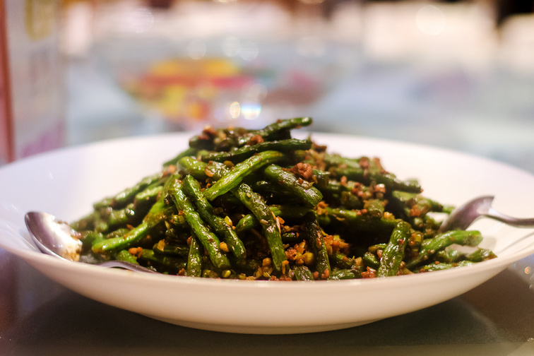 Chinese stir fried green bean - fried yard long bean