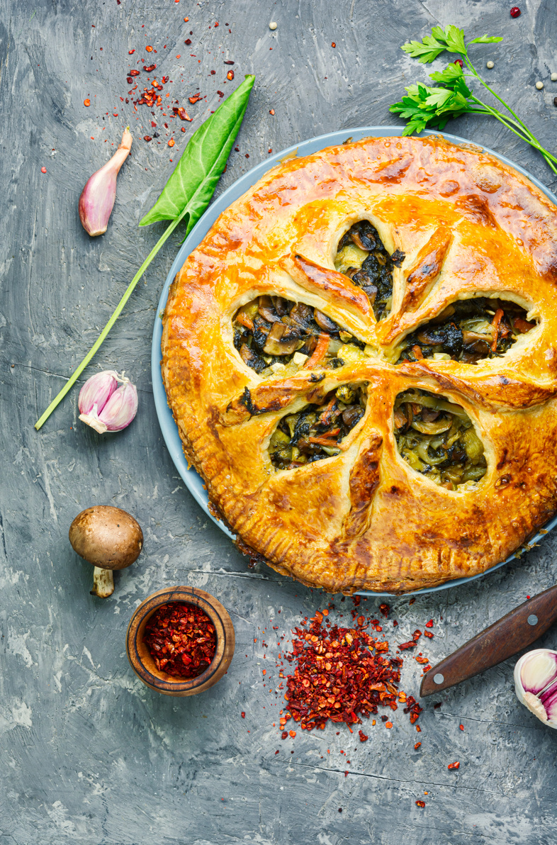 Vegetable Pie with Mushrooms