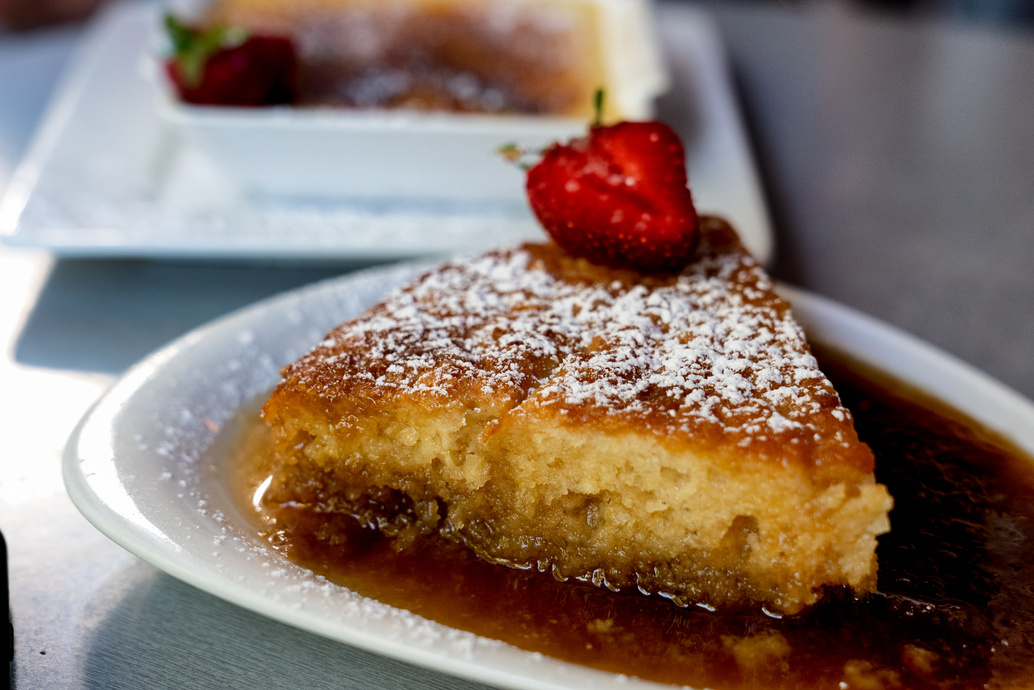 Pouding Chomeur Traditional Maple Pudding Cake with Maple Sauce in Quebec City