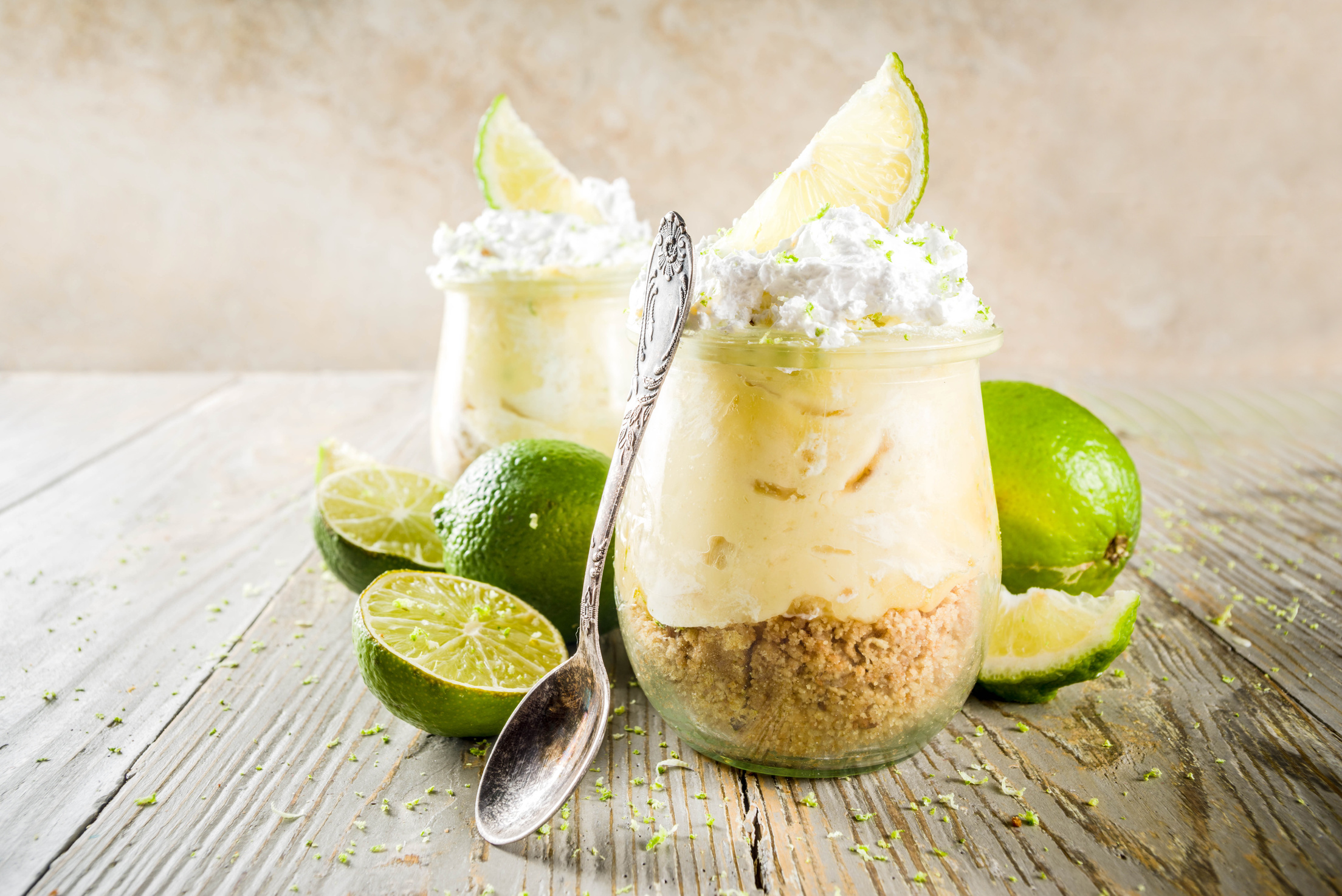 Key Lime Pie in Small Jars